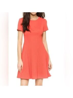 Rebecca Taylor Short Sleeve Fit & Flare Knit Round Neck Dress Sz 0